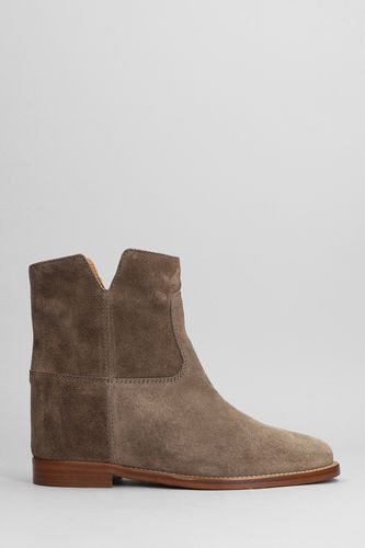 Tronchetto zeppa interna  in Camoscio Taupe