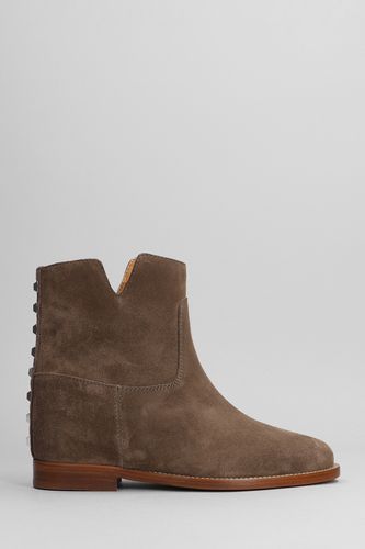 Tronchetto zeppa interna  in Camoscio Taupe