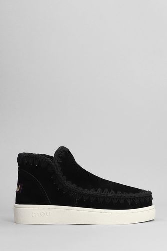 tronchetti tacco basso Eskimo Sneaker in Camoscio Nero
