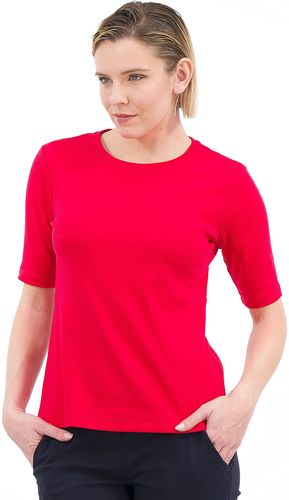 T-shirt sciancrata in cotone interlock