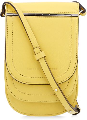 Borsa/pochette in pelle con tracolla regolabile