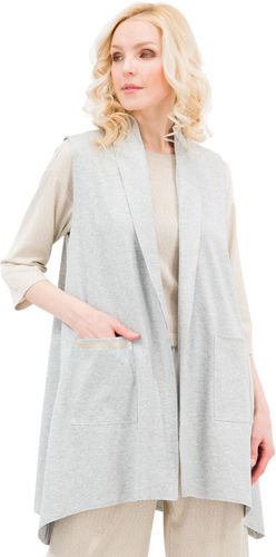 Gilet in punto Milano con cotone collo rever