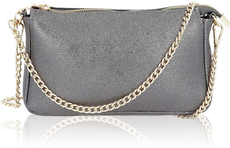 Borsa in pelle con tracolla removibile in catena