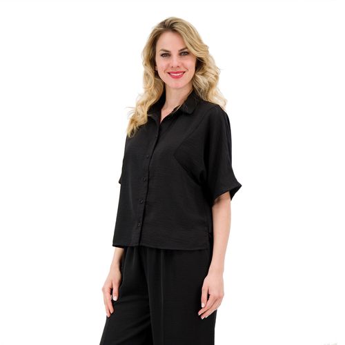 Camicia a scatoletta in tripla georgette