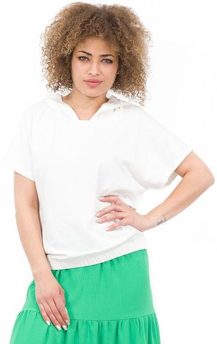 Maglia in jersey di cotone con cappuccio