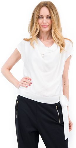 Blusa in raso di viscosa con retro in pizzo