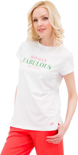 T-shirt con stampa in cotone e modal stretch