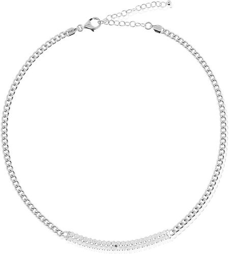 Collana in argento 925 con centrale rigido