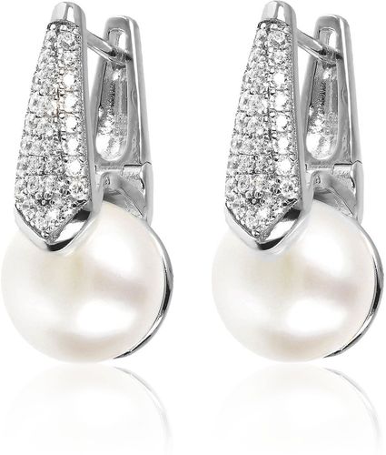 Orecchini a goccia in argento con perle coltivate
