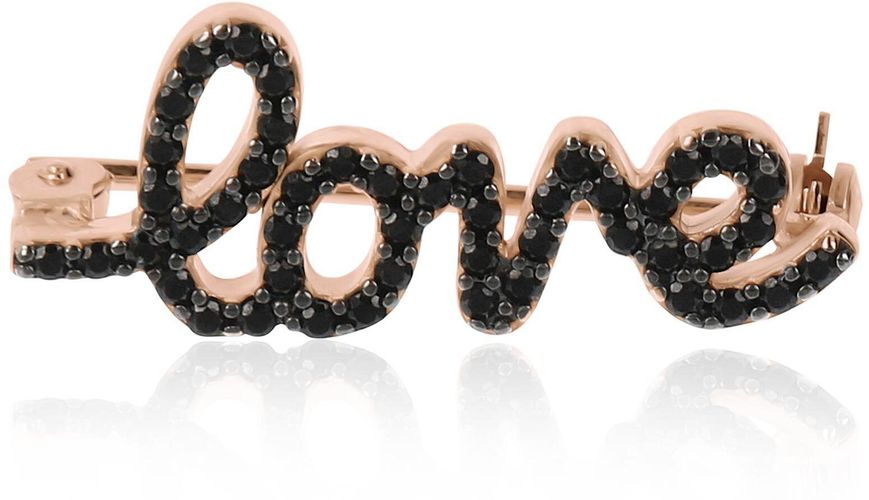 Spilla Love in argento 925 con spinello