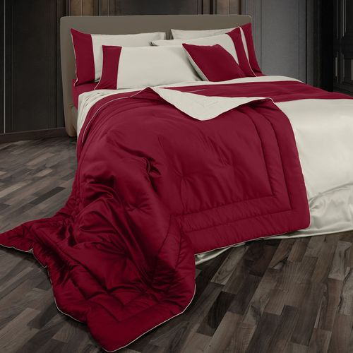 Euforia plaid double face trapuntato in raso