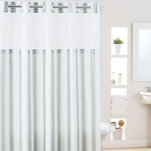 Vertical Stripe Grey Tenda doccia senza ganci