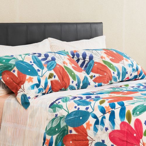 Completo letto con doppie federe e copriletto