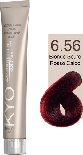 Ammonia Free e PPD Free Tinta Capelli - 6.56 Biondo Scuro Rosso Caldo