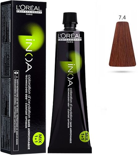 L'Oreal Inoa Tintura - 7.4 Biondo Rame