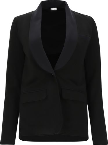 Giacca blazer in lurex nero chiusura a un bottone