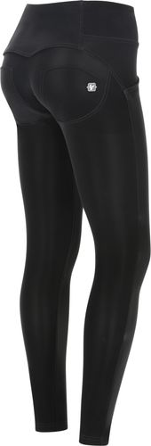 Pantaloni push up WR.UP® vita media similpelle lucida